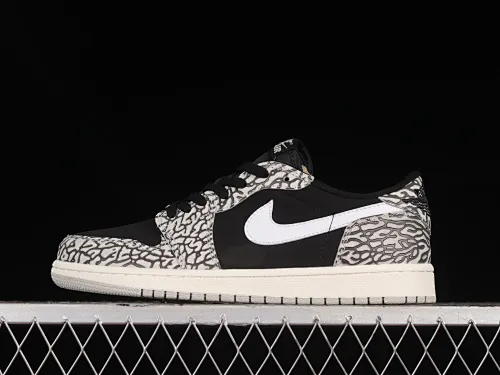All categories Air Jordan Jordan series basketball shoes Air Jordan 1 Low Z version Air Jordan 1 Low OG "Black Cement" AJ1 Joe 1 black cement low-top cultural casual sneakers CZ0790-001